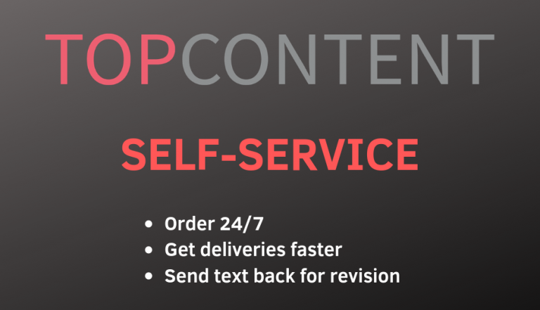 Order content online with Topcontent self-service
