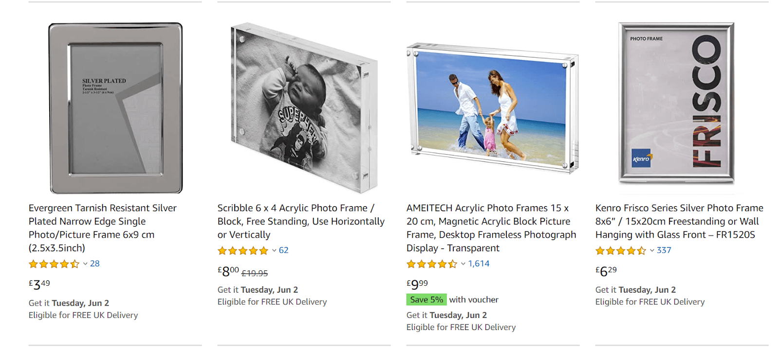 examples of good amazon product listing titles of photo frames