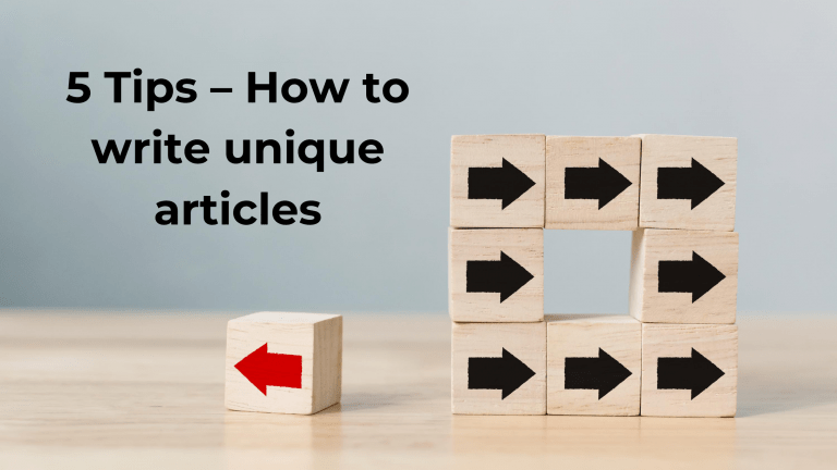 How to write unique articles the easy way