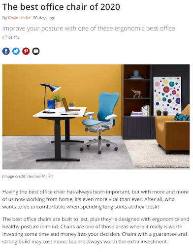 best office chair blog post review example