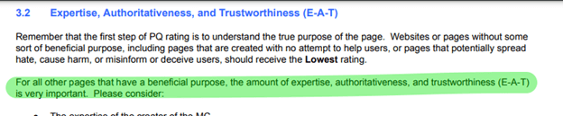 expertise authoritativeness trustworthiness e-a-t